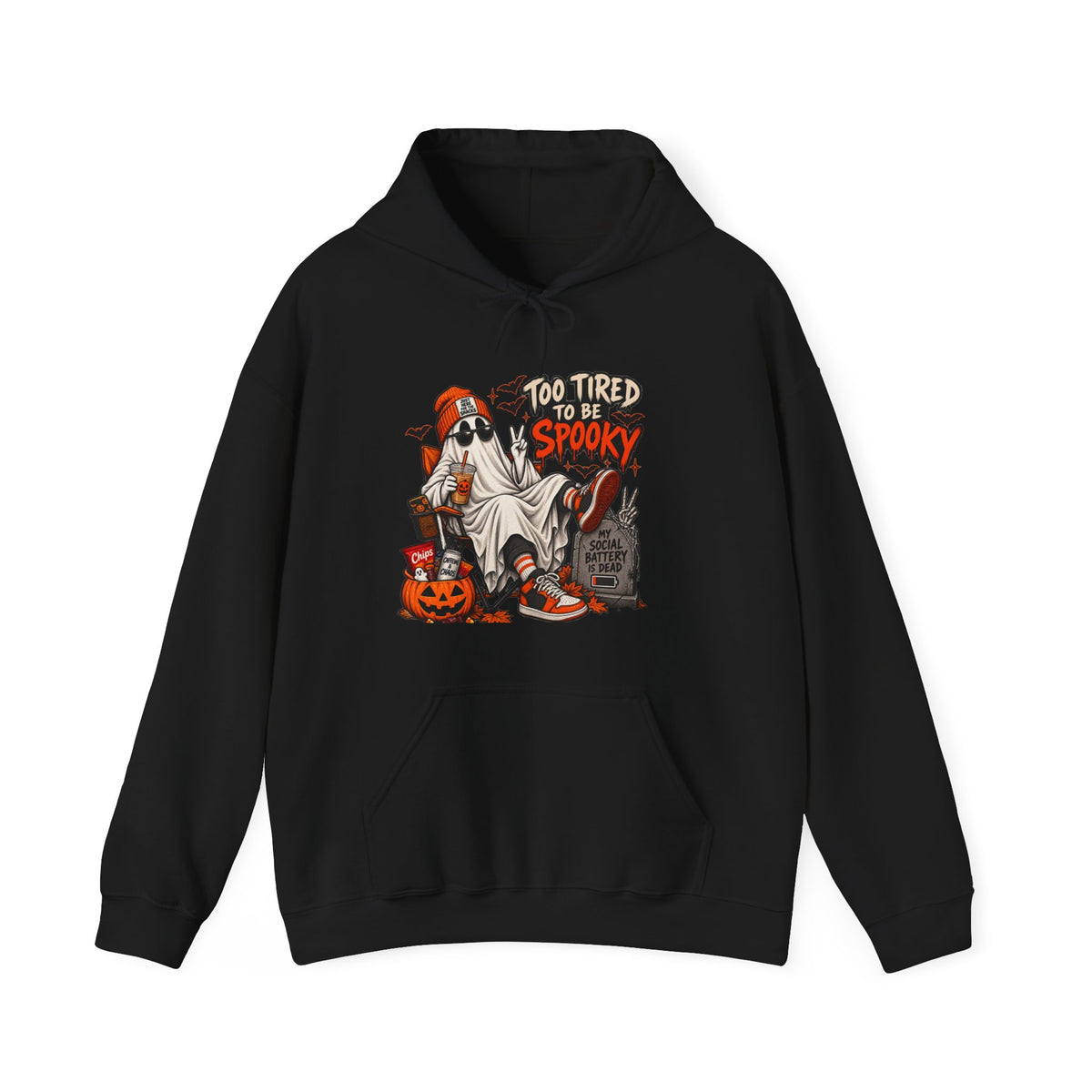 Too Tired to Be Spooky Hoodie