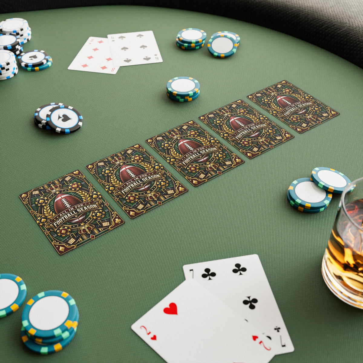 All In for Football Season Playing Cards | Luxury Football Poker Deck