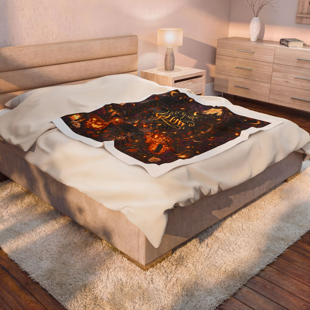 Even in the Dark I Was Made to Glow Halloween Throw Blanket