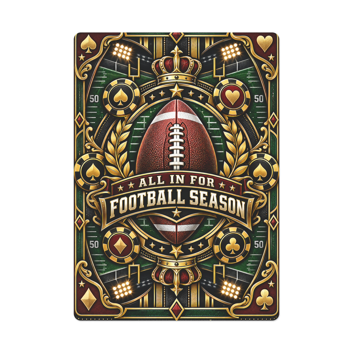 All In for Football Season Playing Cards | Luxury Football Poker Deck