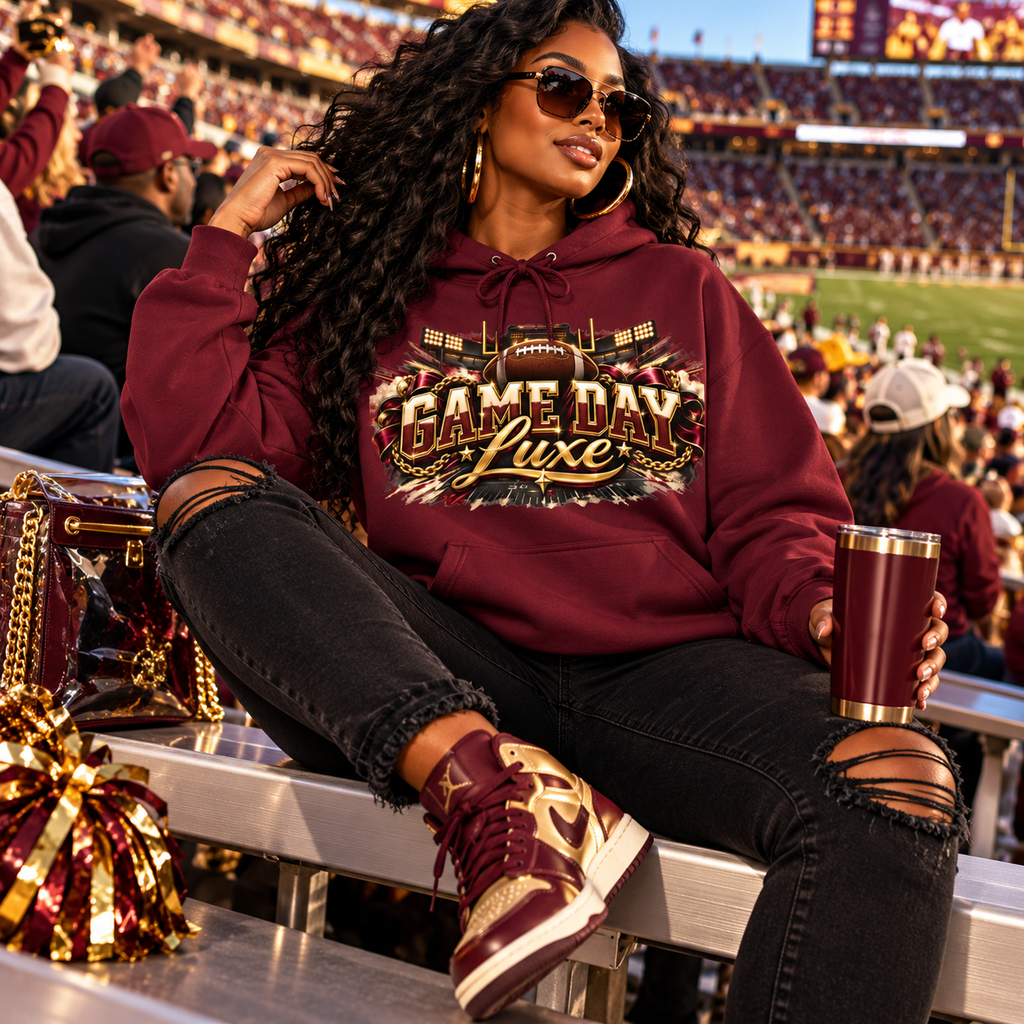 Game Day Luxe Football Hoodie