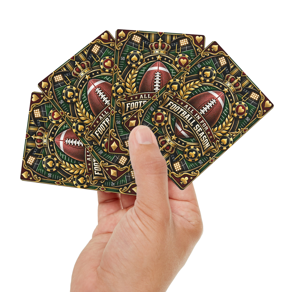 All In for Football Season Playing Cards | Luxury Football Poker Deck