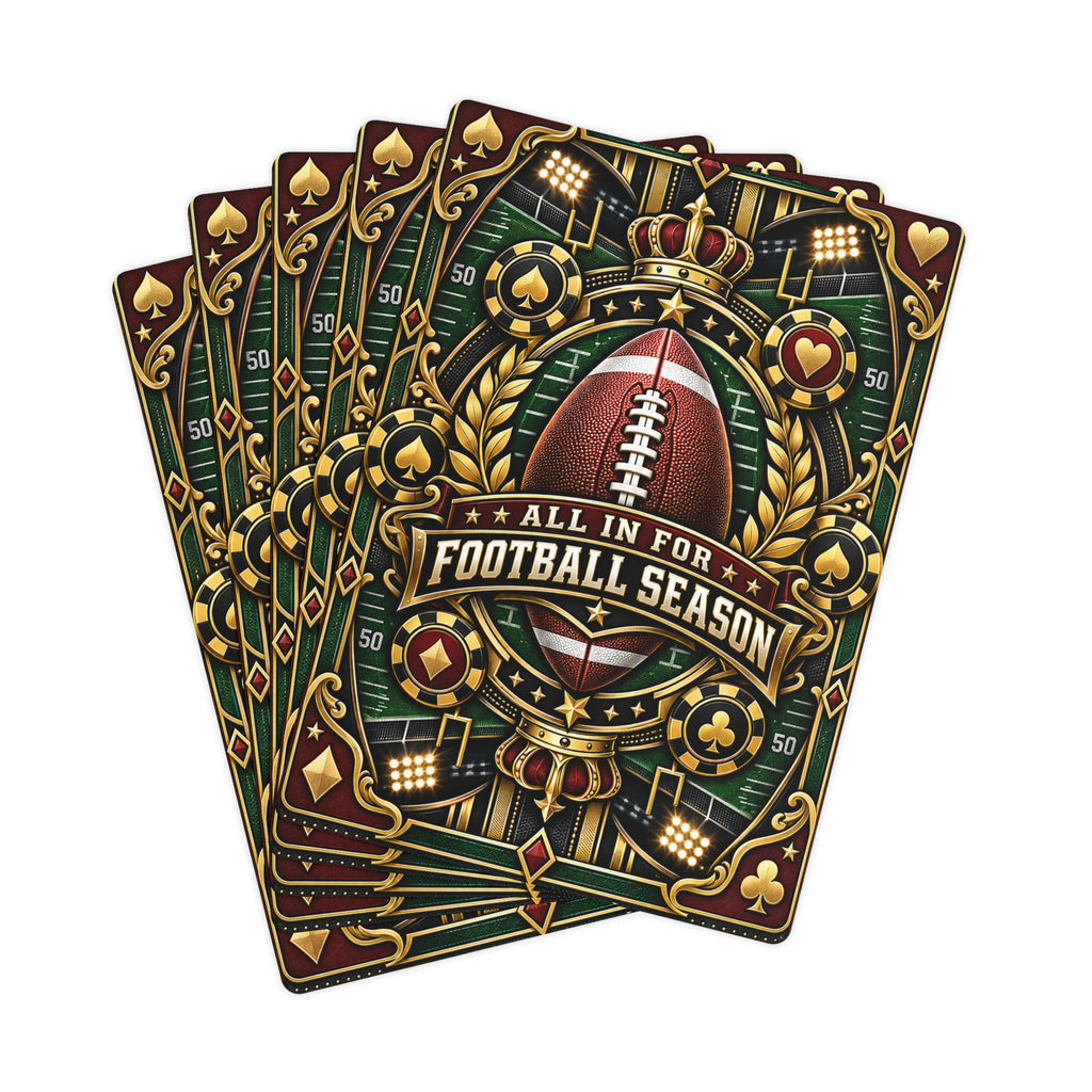 All In for Football Season Playing Cards | Luxury Football Poker Deck