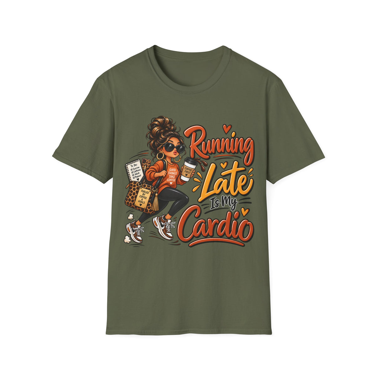 Running Late Is My Cardio Funny Graphic T-Shirt